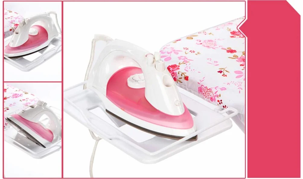 Tabla de Planchar para el hogar, Soporte Blanco con Estampado Floral, Mesa de Planchar, guardarropa, Herramientas de Planchado para el probador del Centro Comercial