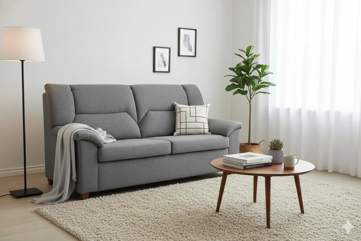 MUEBLIX.COM - Sofa 2 Plazas Juan, Sofá de Salón, Asientos y Respaldos Rellenos de Fibra, Sofá Tapizado Poliéster 100%, Sofa con Estructura de Madera y Aglomerado, Sofas de Salón Modernos