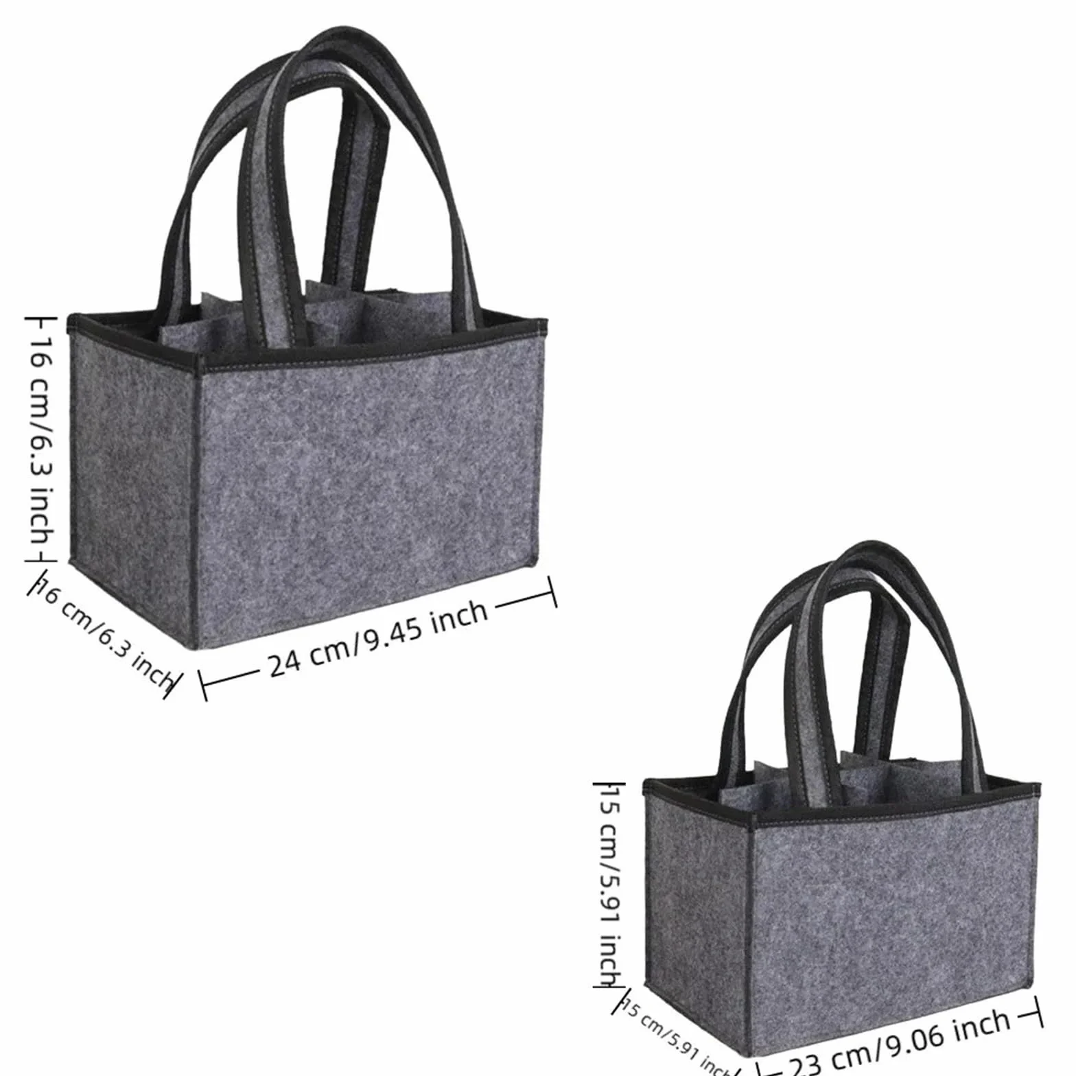 Soporte for Bolsa De Mano for Botella Vino Fieltro, 2 Piezas con Asa
