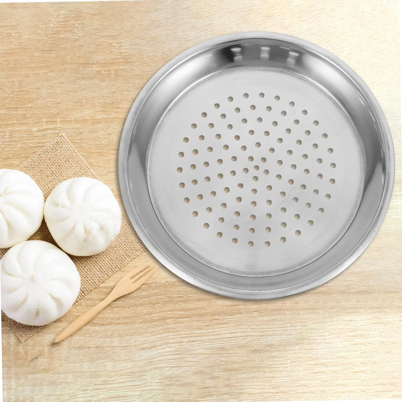 Alipis Bandeja Para Vapor De Acero Inoxidable 30 Cm Cesta De Vapor Para Wok
