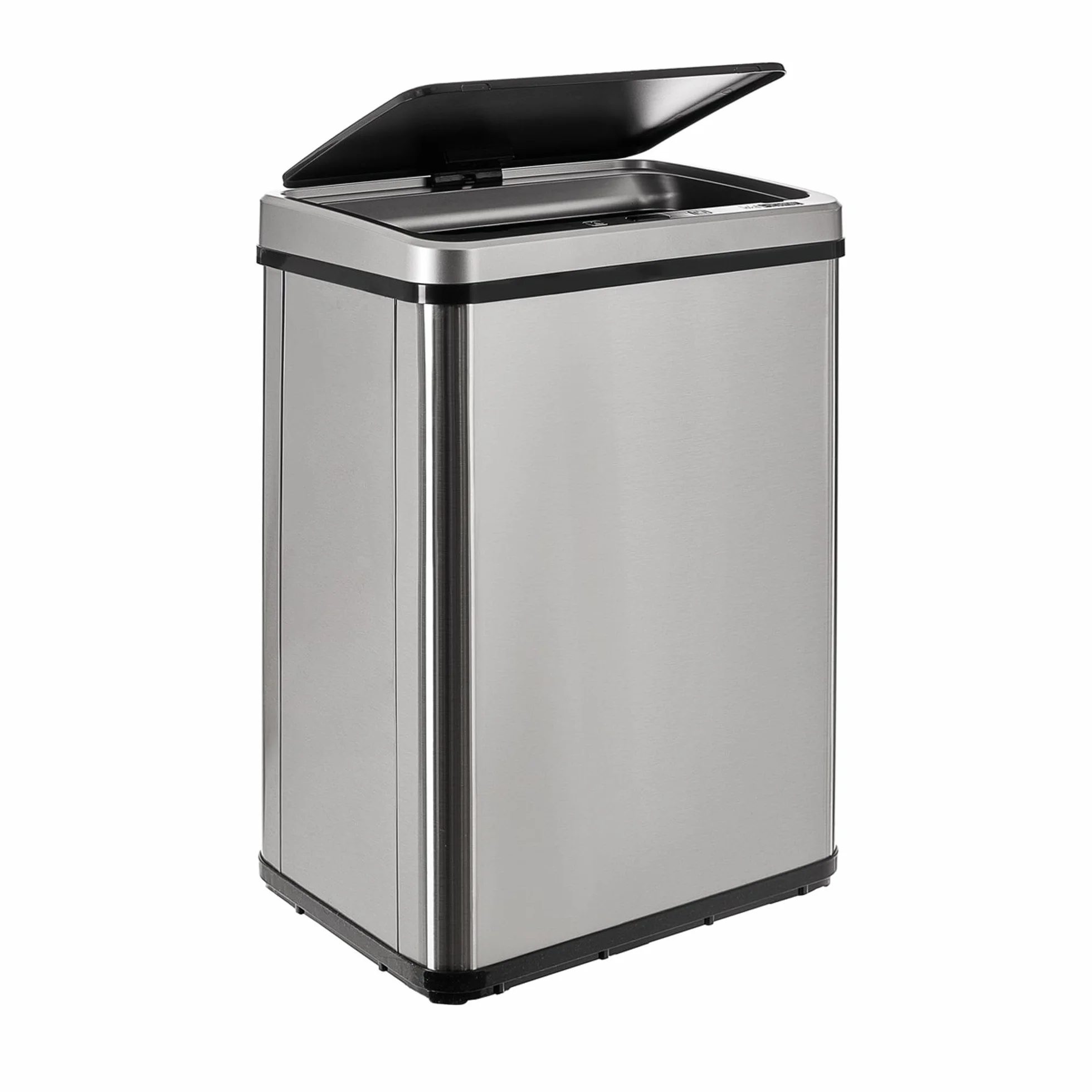 Well Home MOBILIARIO & DECORACIÓN Cubo de Basura Inteligente SIN Patas con Apertura automática y Contacto Manual de 40L, Alto: 55,5 (x35,5x26), Gris.