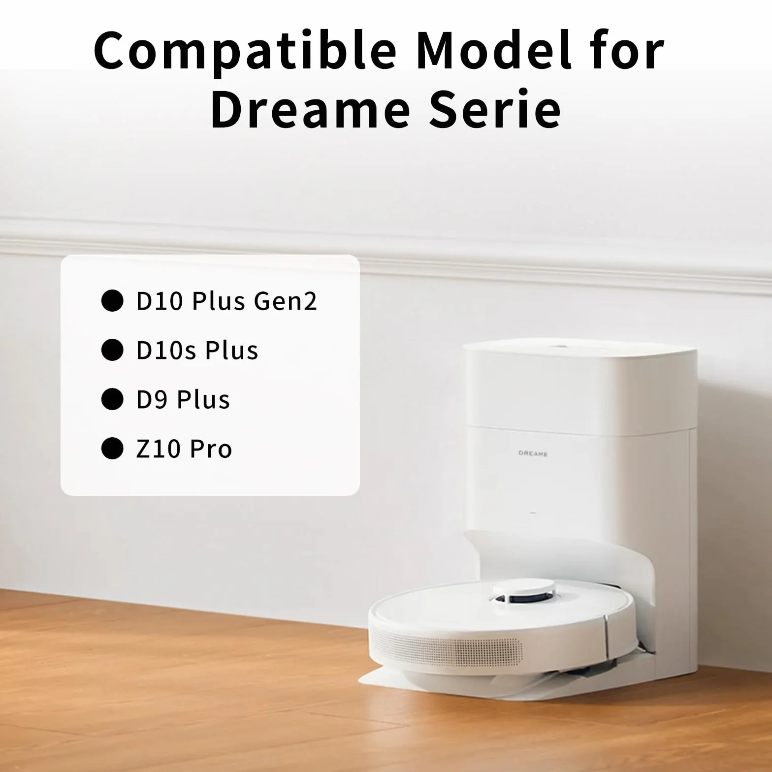 PeakLife 4 Paños de Recambio para Dreame D10 Plus Gen 2, D10s Plus, D9 Plus, Z10 Pro