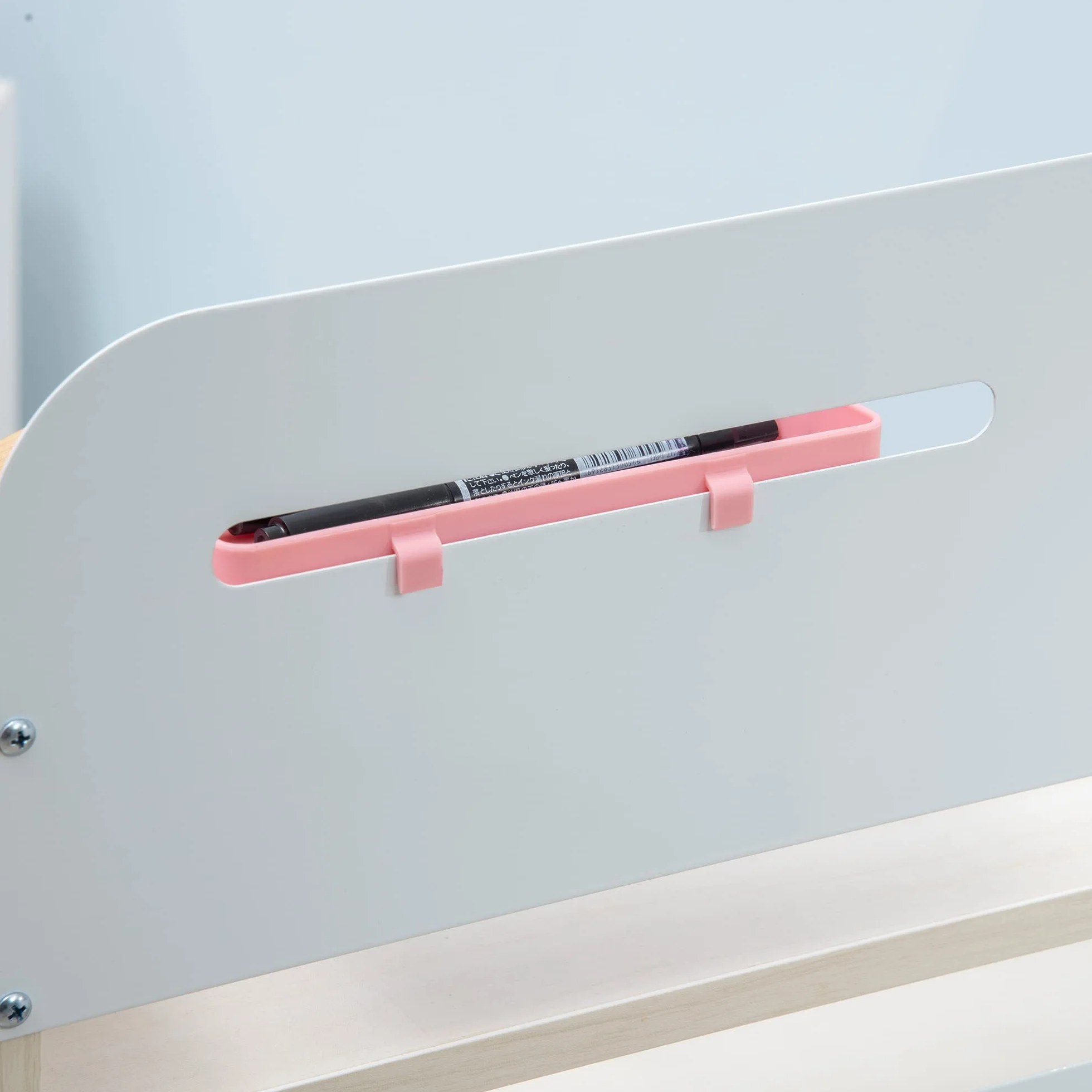 HOMCOM Escritorio y Silla para Niños +3 Años Altura Ajustable Mesa Inclinable Cajón Estantería 80x52x88-109 cm Rosa