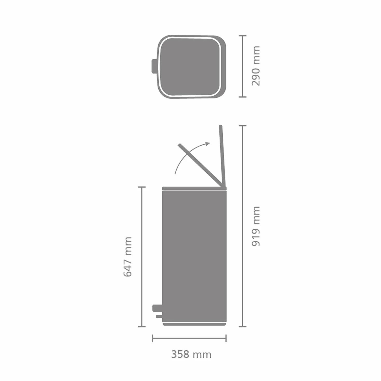 Brabantia Bo Pedal Cubo de basura 30L (beige claro), papelera cocina con diseño compacto y sistema de apertura con pedal, cubo basura reciclaje con cubo extraíble, incluye bolsas PerfectFit
