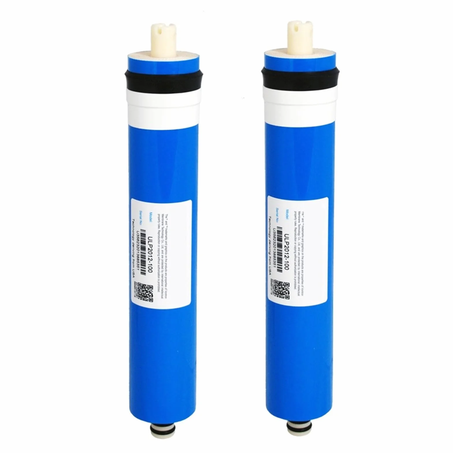 2 membranas de ósmosis inversa for filtro de agua, 100 GPD, reemplazo de filtro 2012-100 Debajo del fregadero