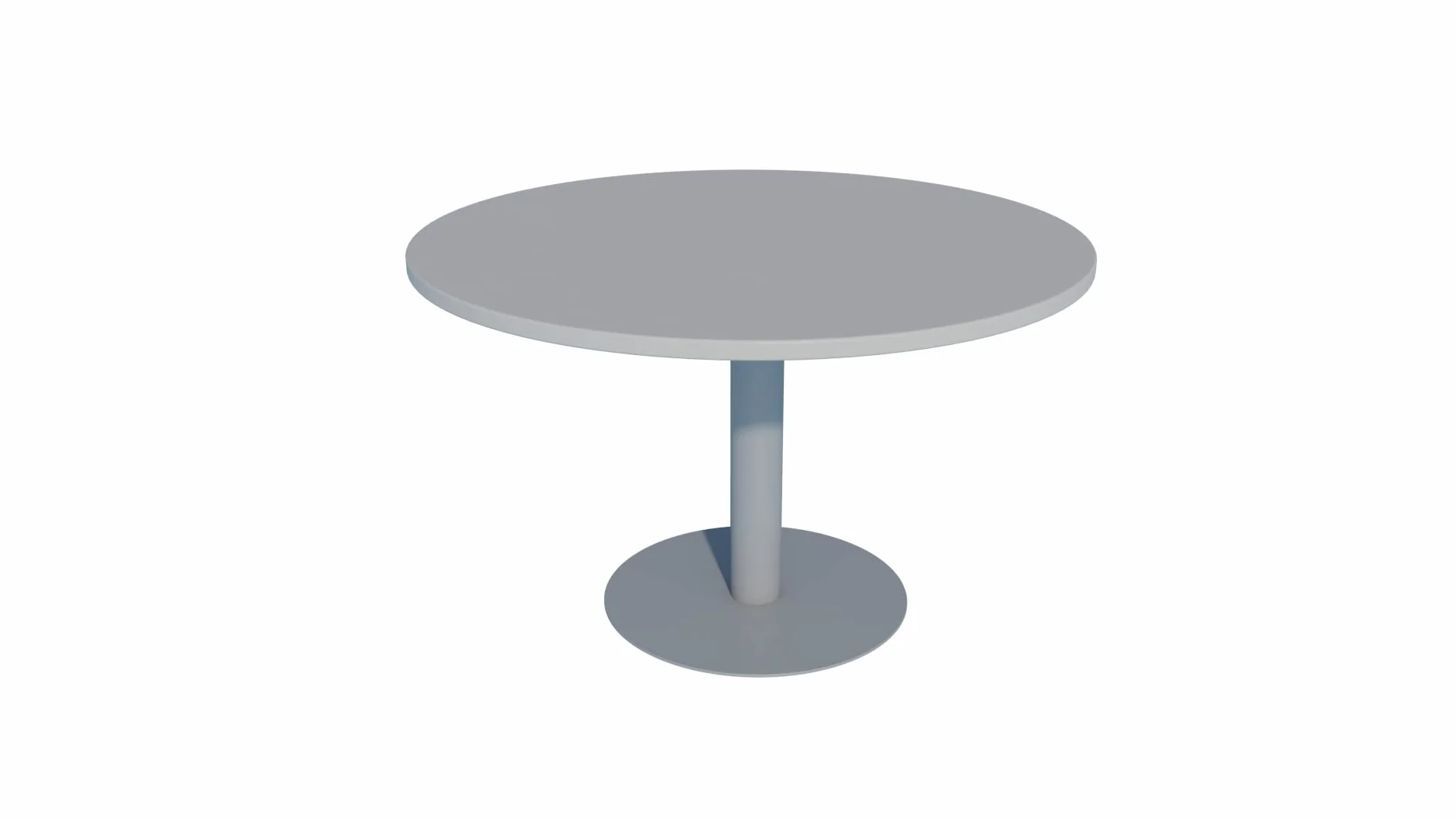 Euromof Mesa de Reuniones, Redonda, Gris. 100Ø. con Base Cilíndrica.