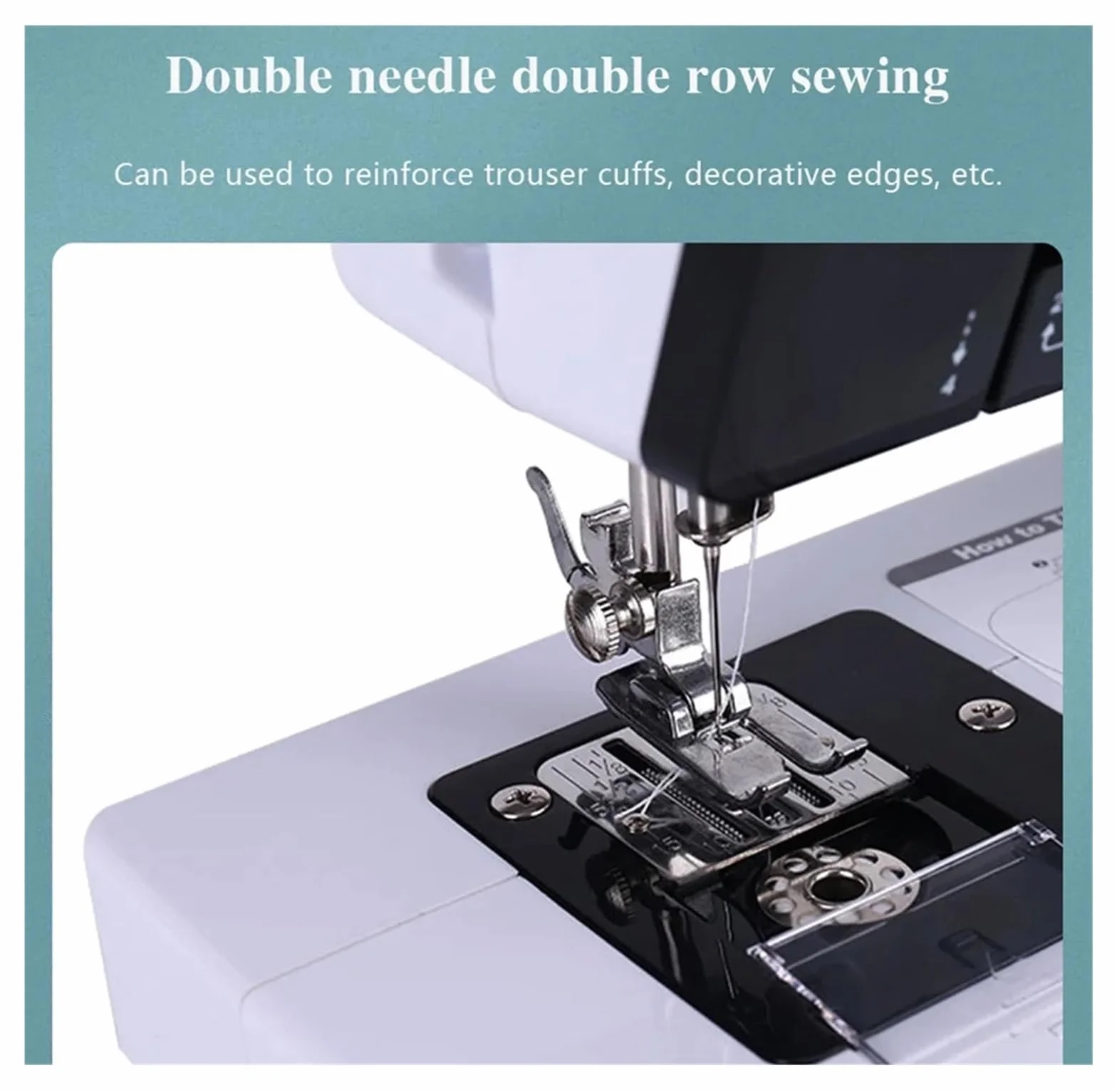 Máquina De Coser Portátil, Práctica, Mini, Con Pie Prensatelas Reemplazable, 40 Puntadas, Botón Inicio For Overlock, Eléctrica, Pedal Mesa Coser Resulta Muy Sencillo