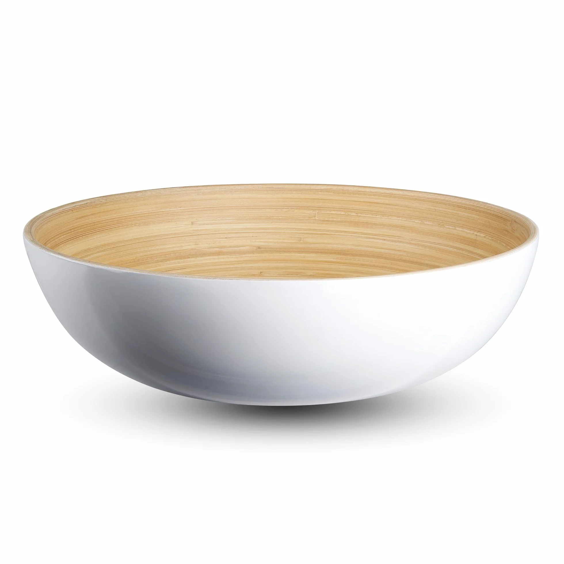 LEXA Ensaladera de bambú extragrande de 12 pulgadas, cuenco ligero para palomitas de maíz o tazón para patatas fritas para aperitivos de fiesta, cuencos de ensalada hechos a mano para servir grandes