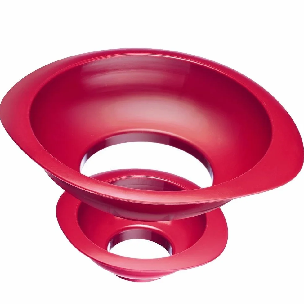 Westmark Set de 2 Embudos para Conservas Mermelada 4,2/7,5 cm Plástico Rojo