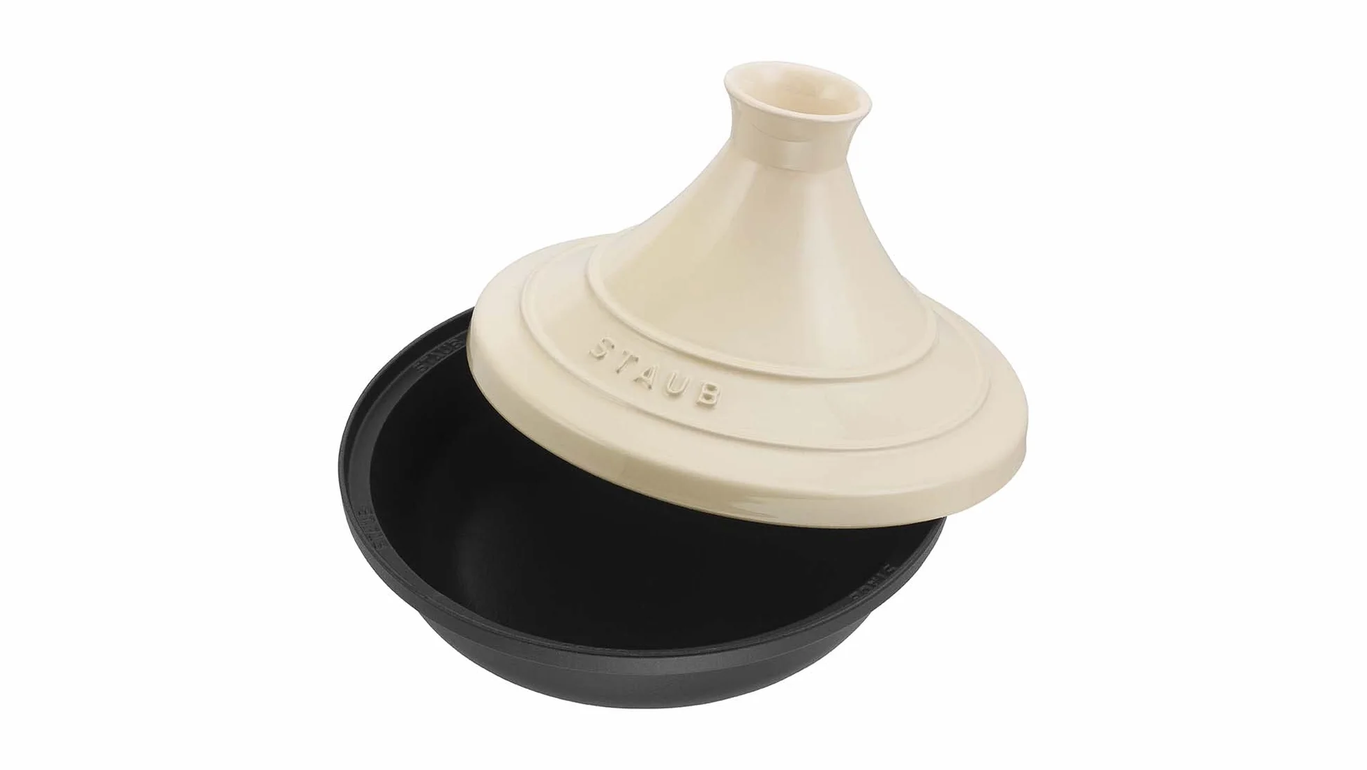 Staub Tajine Alrededor hierro fundido Crema de color 1pieza(s) - Plato (Alrededor, hierro fundido, Crema de color, 20 cm, 1,6 kg, 1 pieza(s))