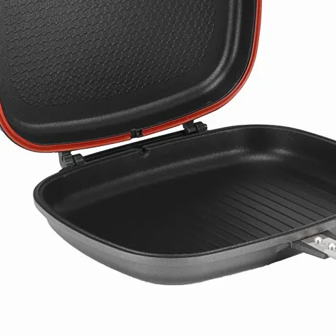 Sartén de doble cara portátil con mango antiquemaduras, suministros de cocina, olla de 32 cm, excesiva, la mejor sartén de aluminio adecuada para C