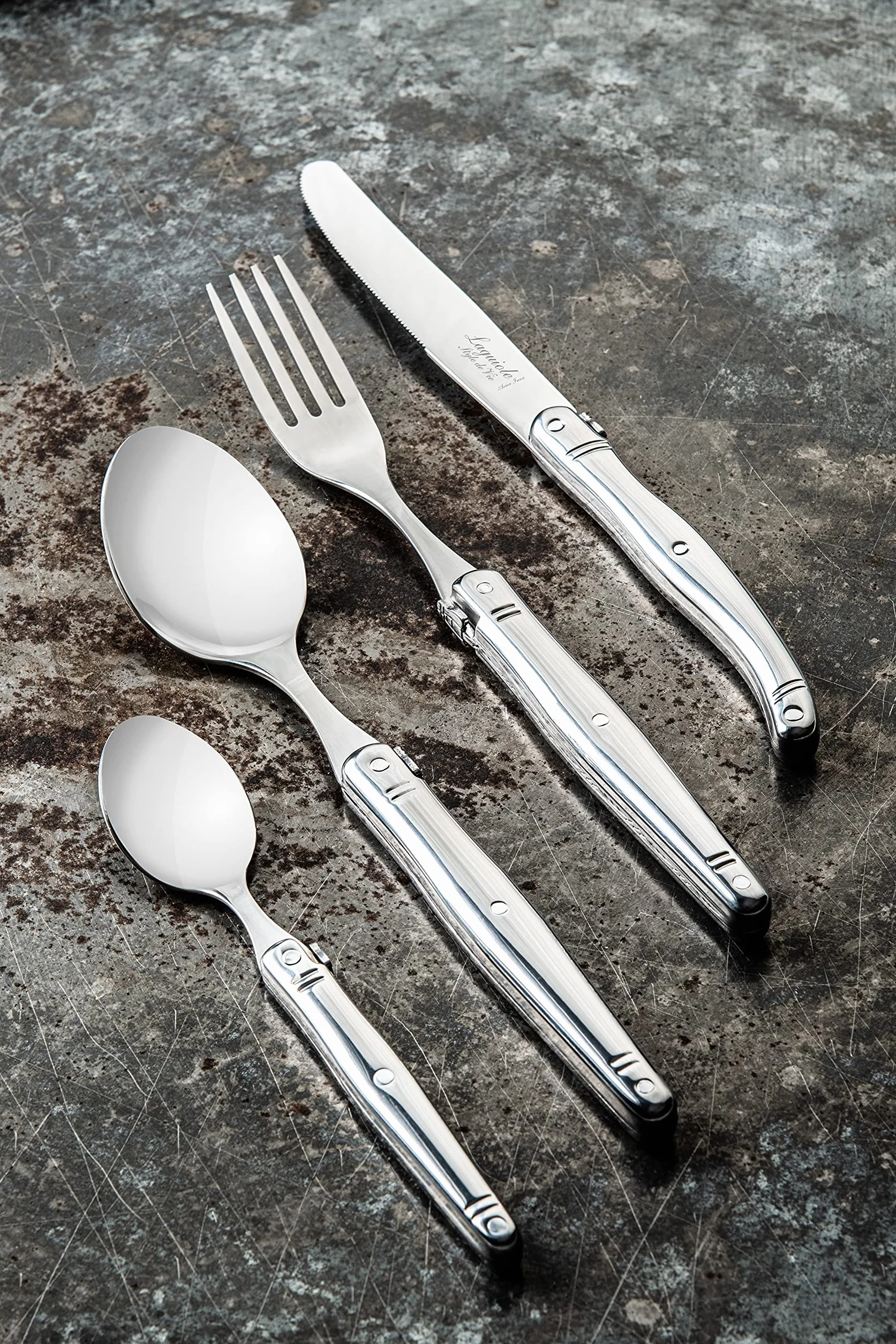 Laguiole Style de Vie Premium Line - Cubertería (24 piezas, acero inoxidable)