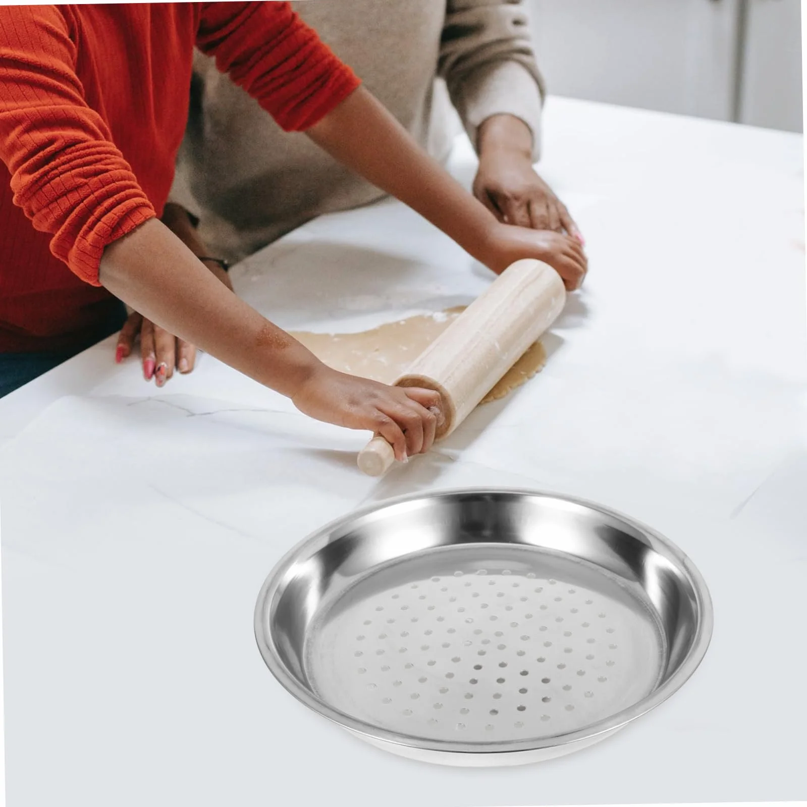 Alipis Bandeja Para Vapor De Acero Inoxidable 30 Cm Cesta De Vapor Para Wok