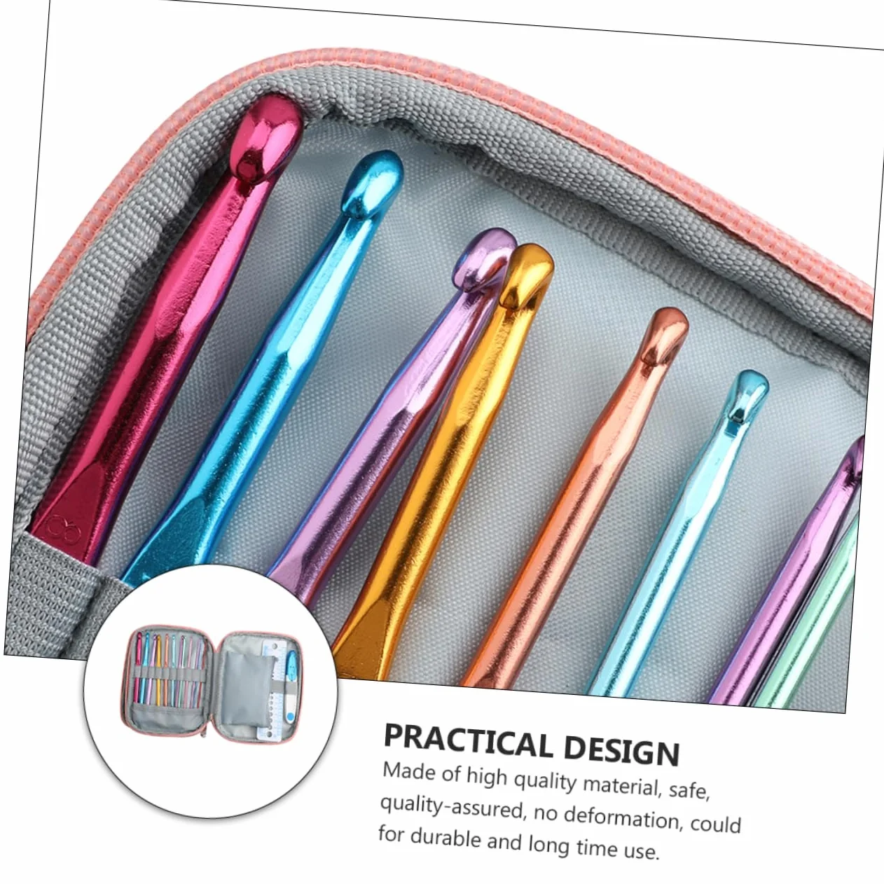 STOBOK Kit Ganchillos Crochet 30 Agujas Herramientas Para Tejer Con Hebillas y Agujas De Diferentes Tamaños