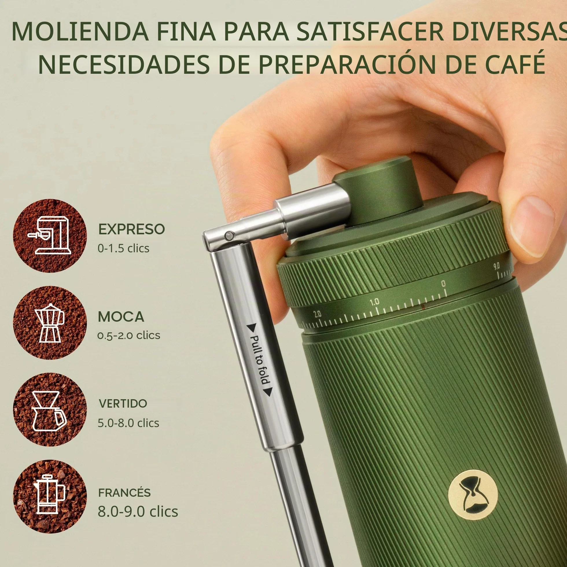 TIMEMORE Chestnut S3 - Molinillo de café manual con capacidad de 30 g, molinillo de café de mano para el hogar, escala de ajuste externo de alta precisión para viajes/campamentos, molinillo de café