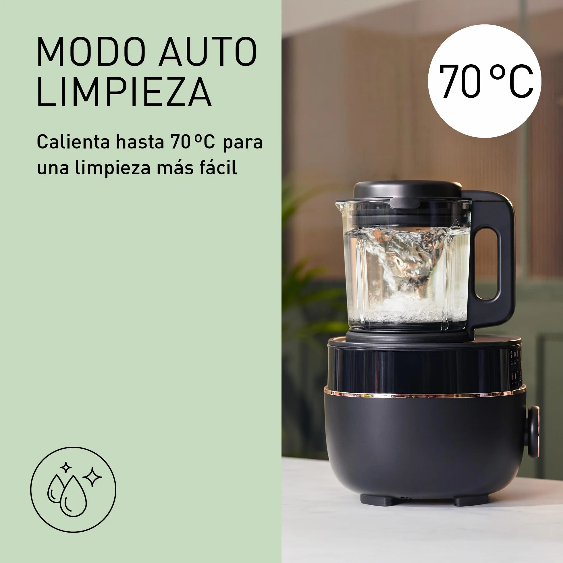 Panasonic MX-HG4401KXE Licuadora y Maquina para Sopa 1.2L 800W 9 Modos Automaticos 10 Velocidades Negro