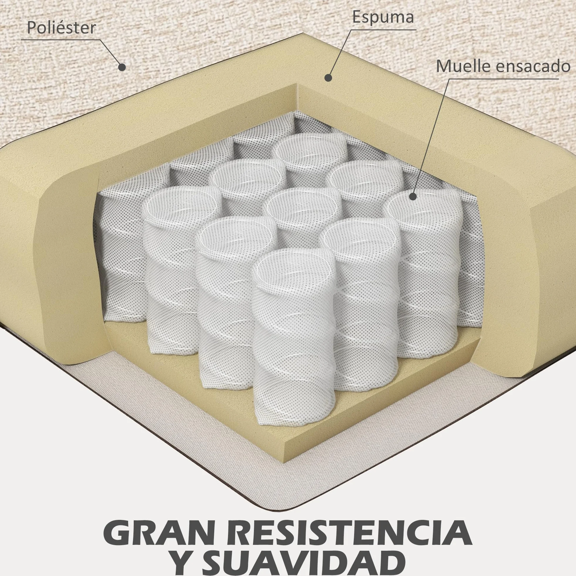 HOMCOM Sofá de 2 Plazas Tapizado en Terciopelo Sofá de Salón Moderno con Reposabrazos y Patas de Madera Carga 240 kg para Dormitorio Oficina 114x71x82 cm Beige