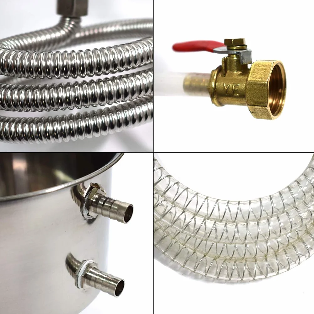 Kit de destilador de alcohol de 20 L Moonshine Still Home de acero inoxidable 304 para hacer vino con bomba
