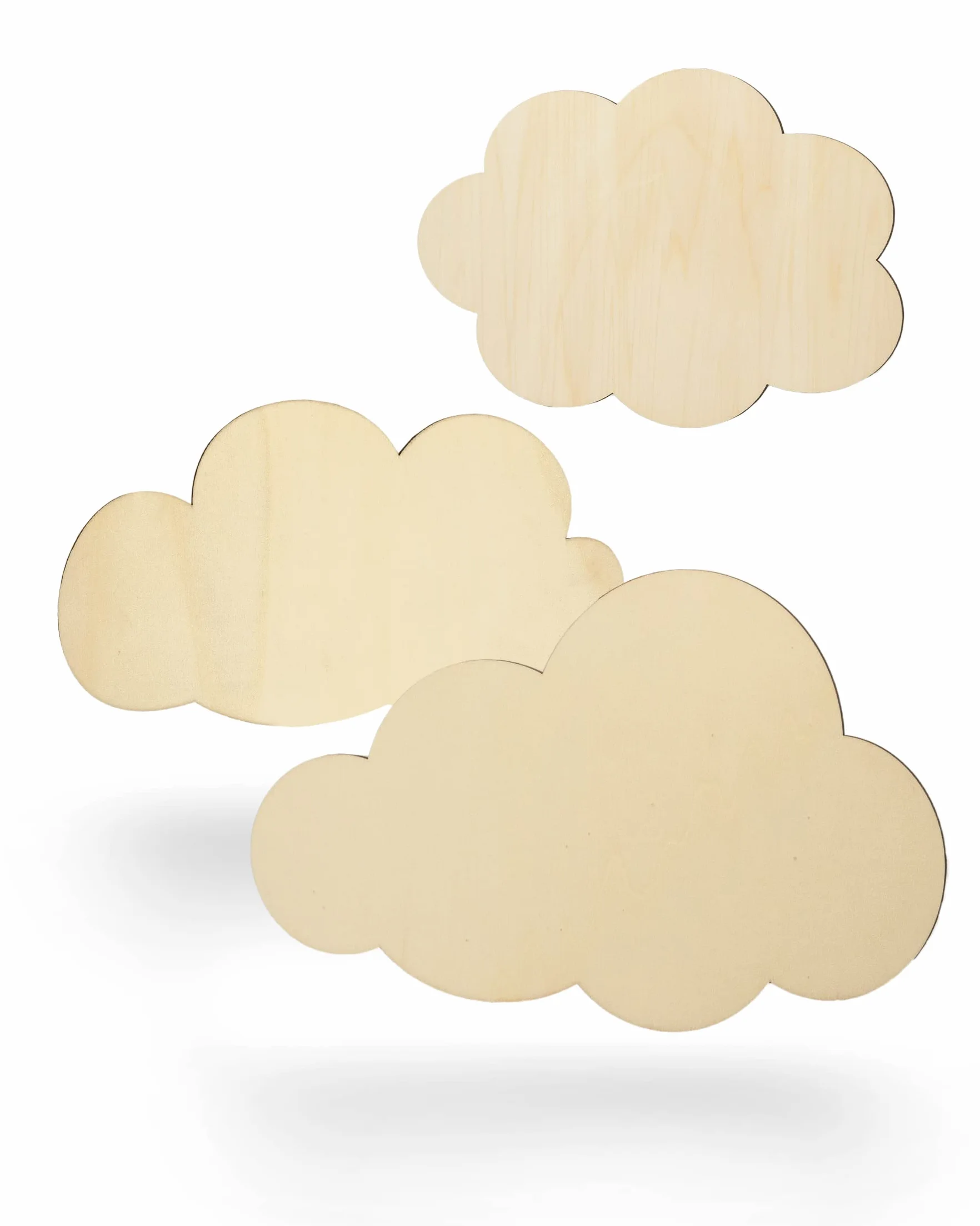 Nubes de Madera Decoración de Pared Forma de Nube para Habitación Infantil 10 cm