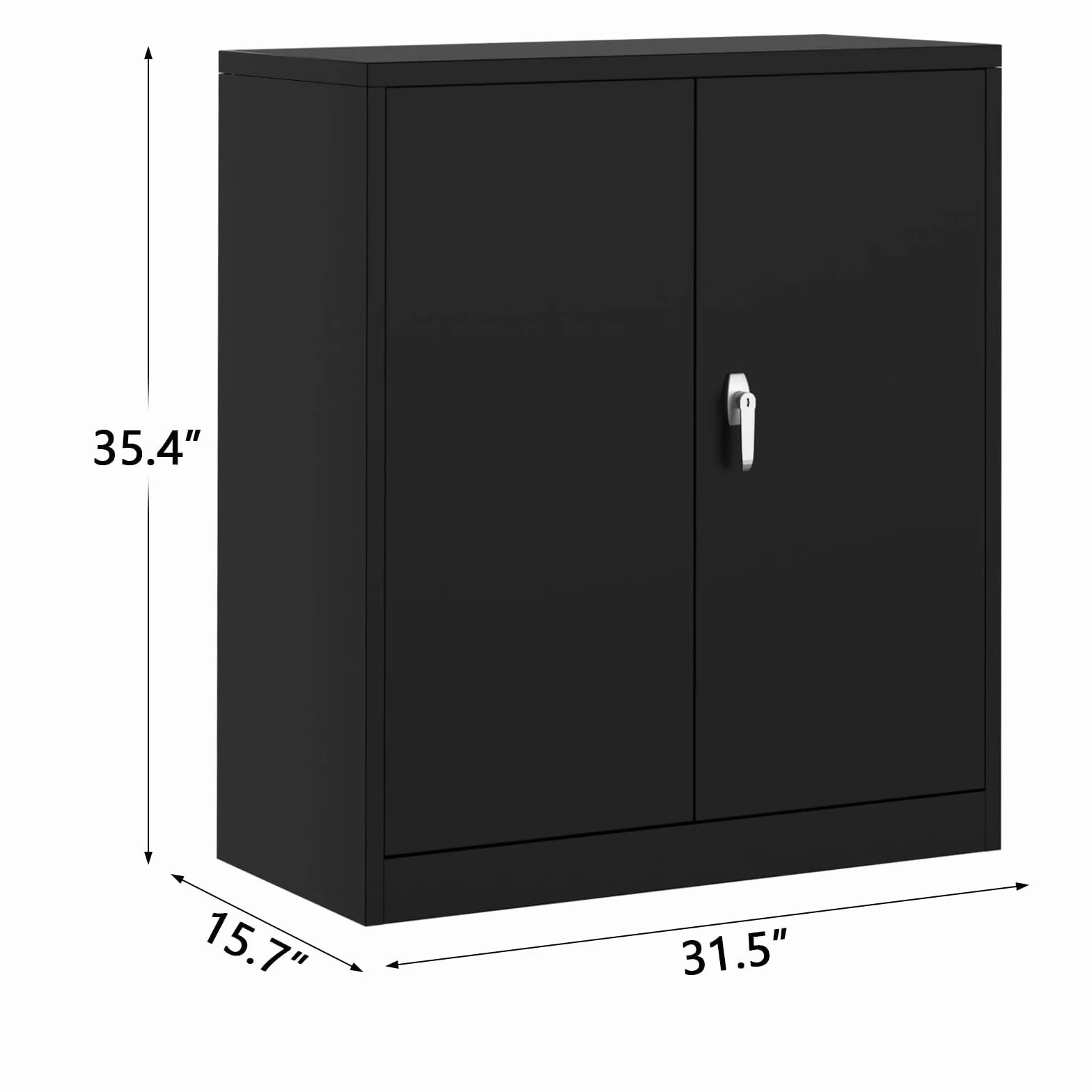 Zstar Armario de Almacenamiento para Oficina - de Acero Doble Altura con Puertas y Cerradura, Resistente al Fuego y Humedad, con Cerradura - Ideal para Archivos y Almacenamiento Personal