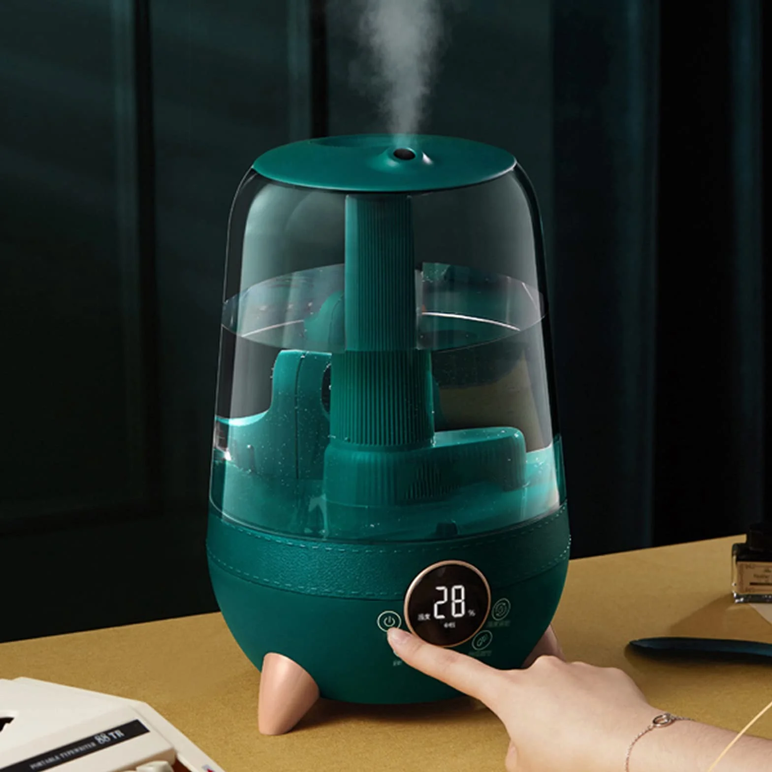 Humidificadores de Aire Humidificador, humidificadores ultrasónicos tranquilos for dormitorio y habitación grande, apagado automático, humidificadores for bebés Nursery y toda la casa Silencioso Humid