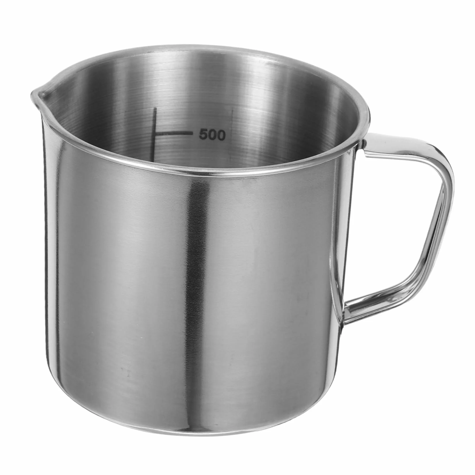 Zerodeko Vaso Mezclador Científico De 3 Piezas 500 Ml De Acero Inoxidable Con Escala Y Asa Para Medición De Productos Químicos.