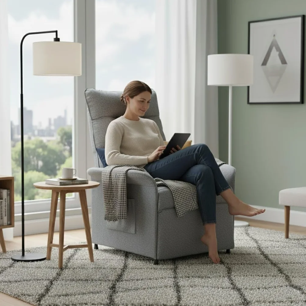 Sillón Relax Eléctrico con Respaldo Inclinable, Capacidad 150 kg - Elegancia y Confort para el Hogar y la Oficina