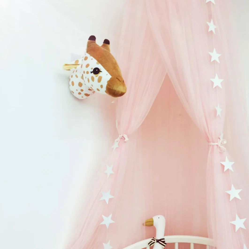 SHIKUN Colgante de pared de animal hecho a mano, decoración de cabeza de animal, arte de pared para guardería