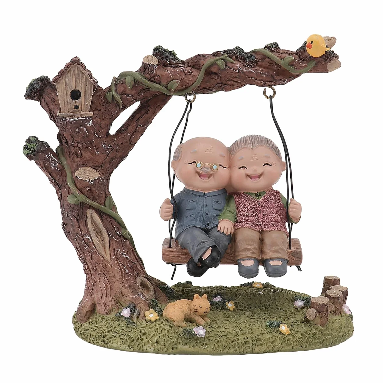 Cabilock 1 Figura Decorativa de Pareja de Novios de Resina para jardín, decoración de Mesa o Mesa