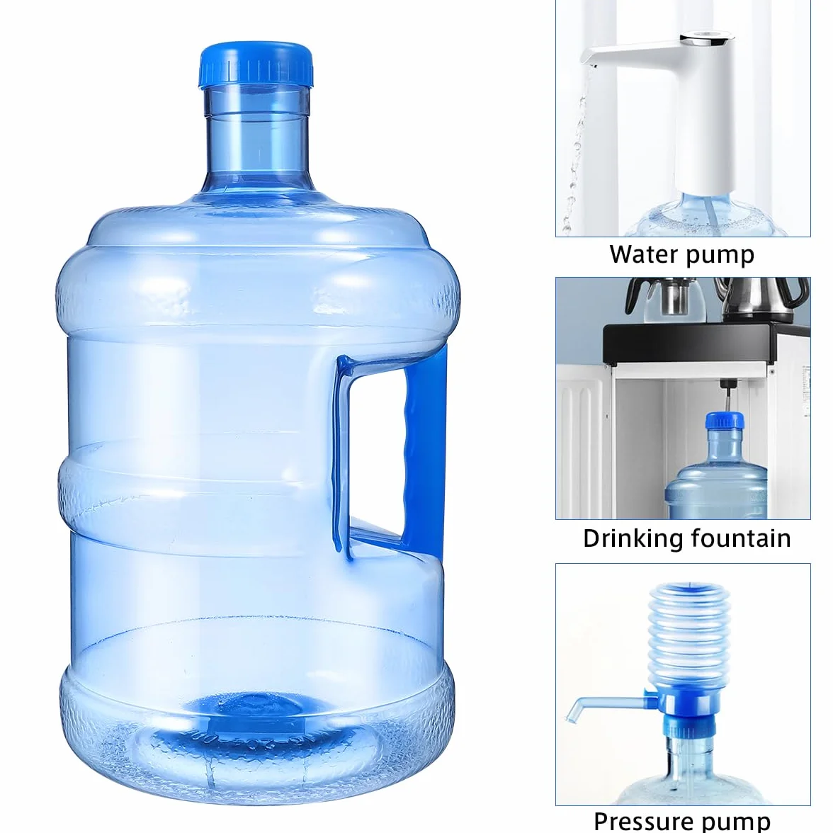 ULTECHNOVO Jarra de agua de 1.3 galones, botella de agua de 1.3 galones, jarra de agua de plástico reutilizable a prueba de fugas con asa, jarra de agua de mano de gran capacidad para el hogar,