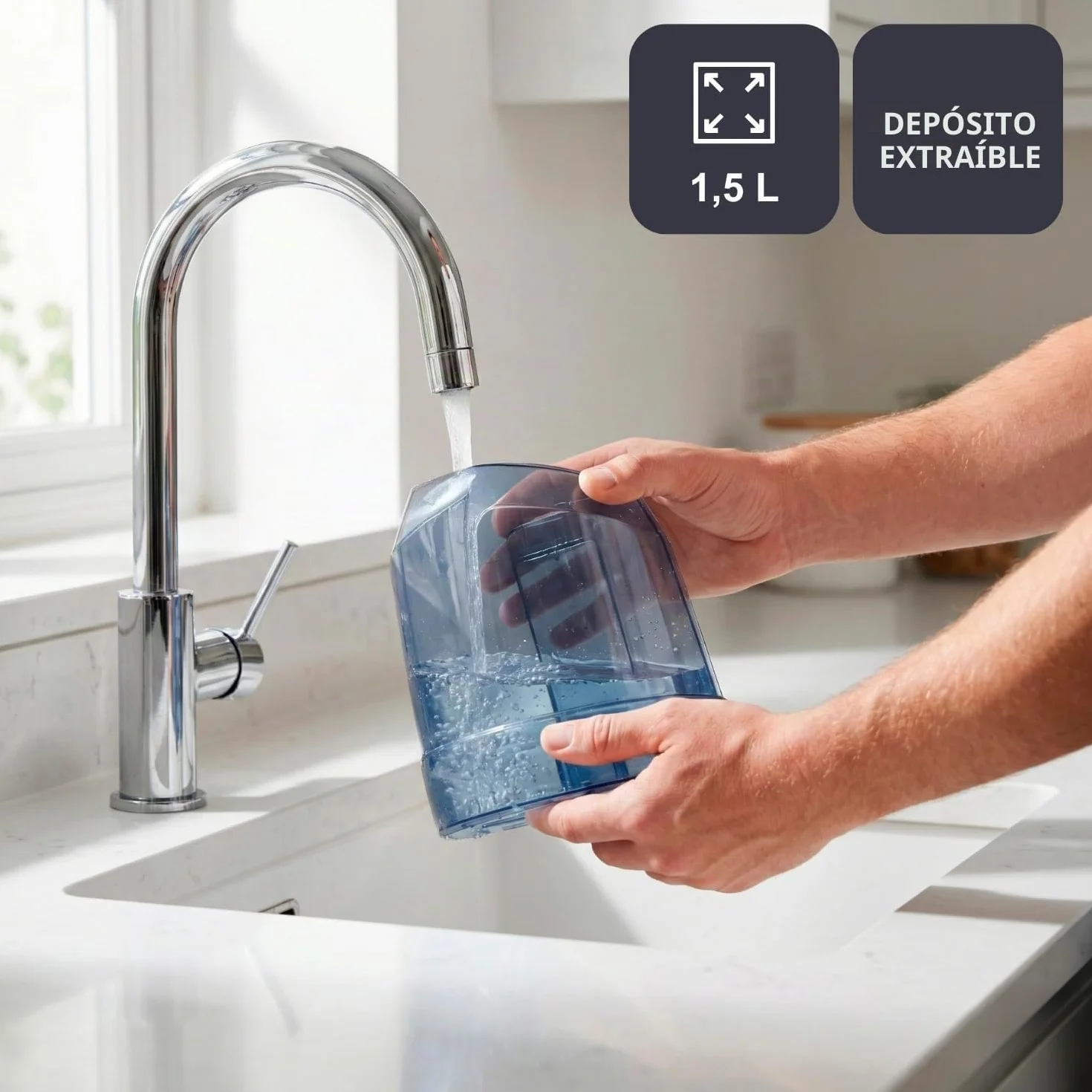 Black+Decker - Centro de Planchado BXSS2600E | 2600W | Presión 7 Bares | Vapor antimicrobiano | Depósito Extraíble 1.5L | Vapor Seco Continuo 130 g/min |Sistema Antical y Bloqueo | Modo ECO | Auto Off