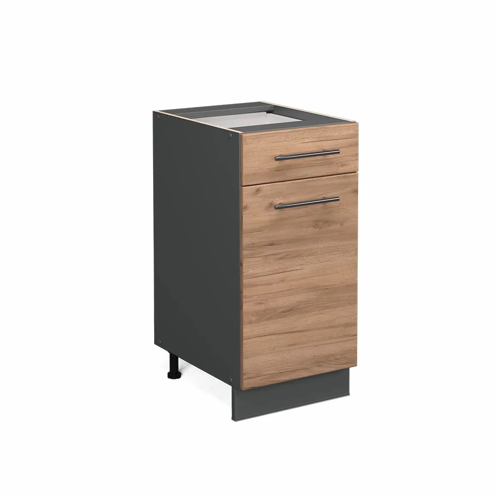 Vicco Mueble bajo de Cocina Fame-Line, Roble Dorado, 40 cm sin encimera, para Combinar con Otros módulos de la Serie Fame-Line