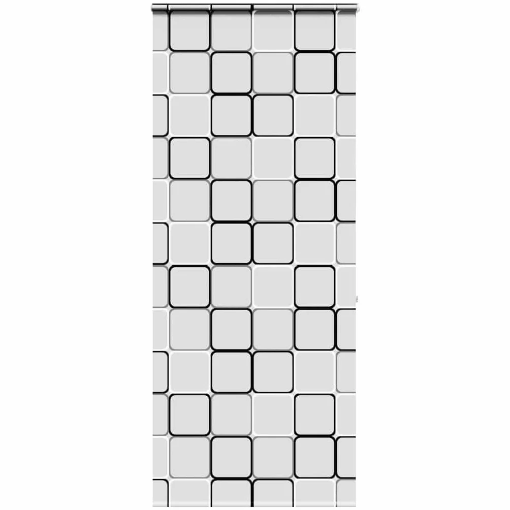 Cortina de ducha enrollable con casete de 90 x 240 cm, material PEVA impermeable, ancho de la tela 86 cm, con conector de cadena, montaje para ahorrar espacio, protección visual para baño y