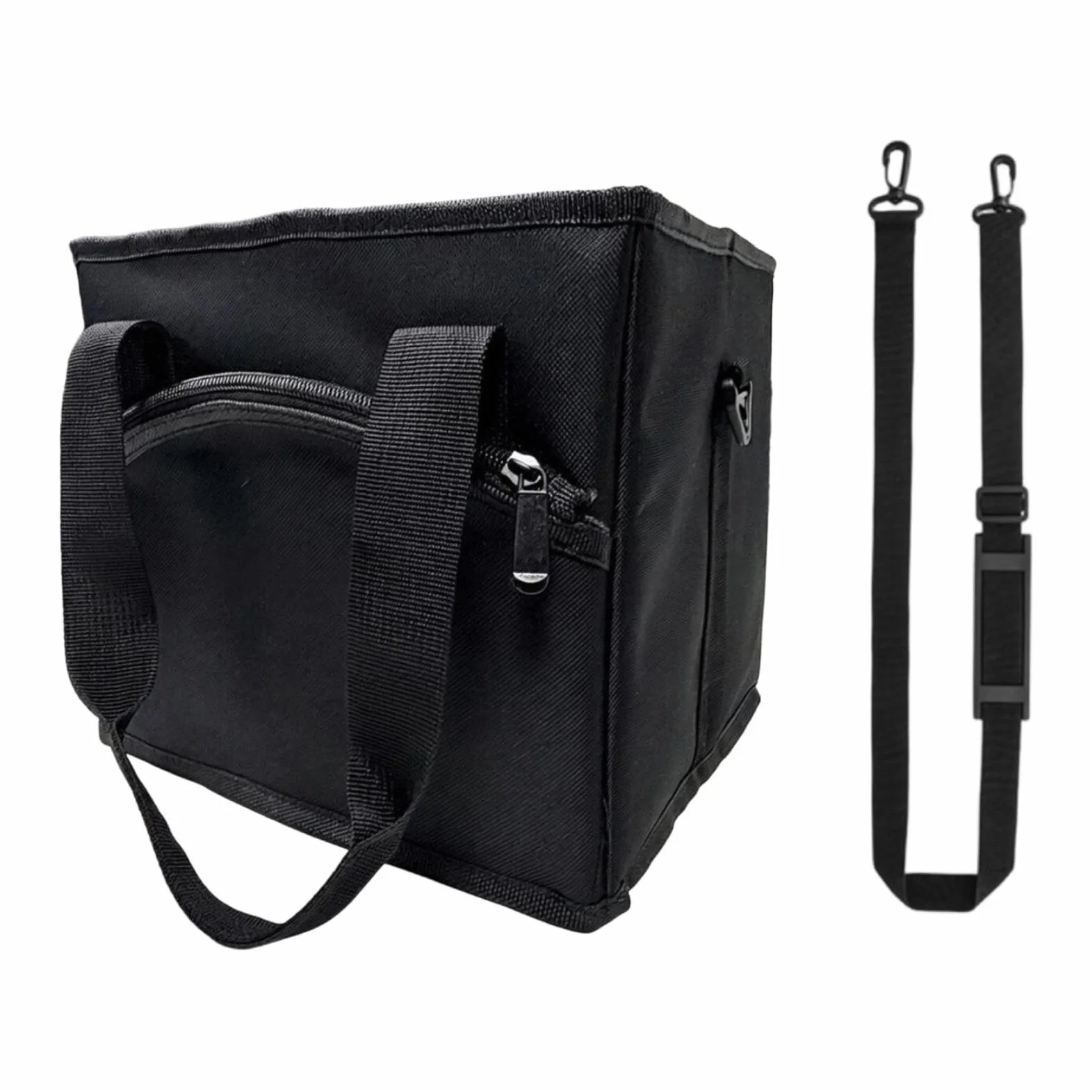 Bolsa para Bebidas Plegable Y Reutilizable con Cuatro Compartimentos, Soporte Isotérmico para Botella de Agua, Diseño Ligero E Impermeable Y Longitud, Negro, Individual