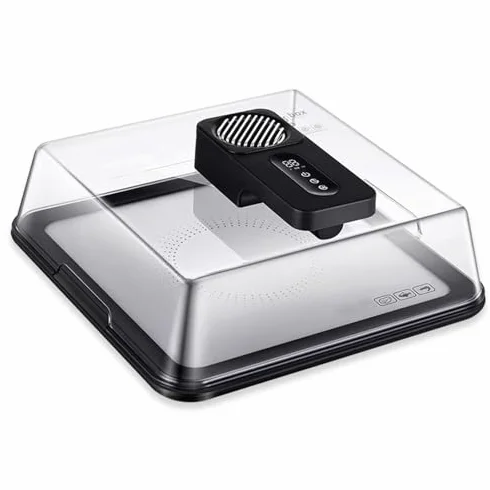 Bandeja de descongelación rápida para carne congelada, tecnología de flujo de aire, incluye tapa y temporizador recargable para filetes, pollo, mariscos