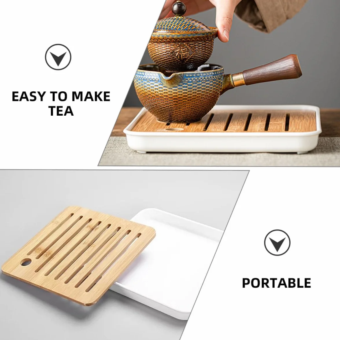 VALICLUD Juego de Té Diseño Elegante para Actividades al Aire Libre Tetera Giratoria de Cerámica y Taza Portátil para Viaje y Regalo para Aficionados al Té