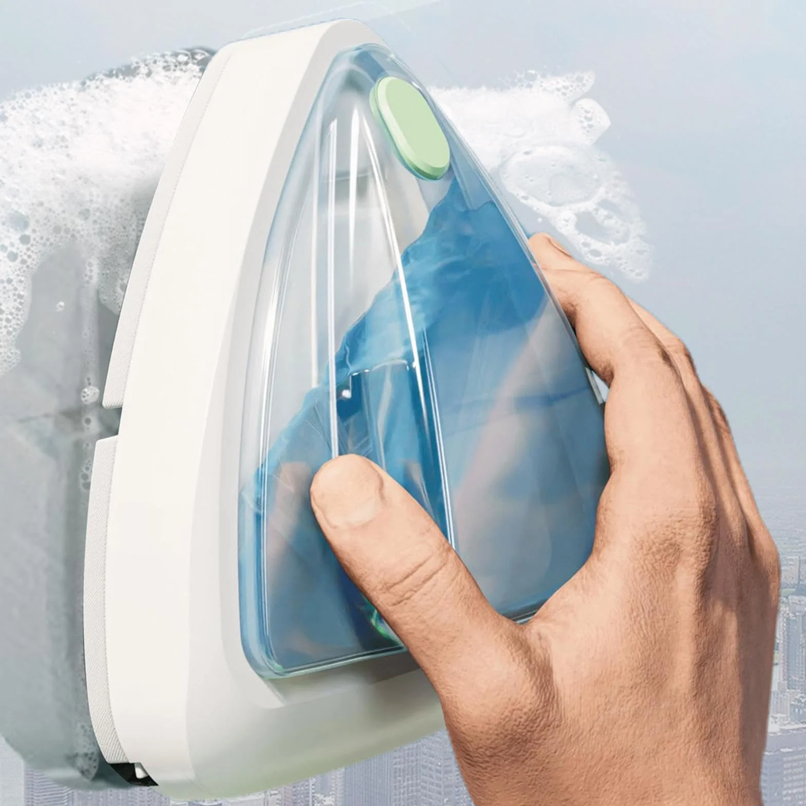 Cepillo de limpieza de vidrio en ambos lados, limpiador de cristales | magnético en ambos lados | Limpiaparabrisas magnético para doméstico - Cepillo magnético fuerte para lavado de hoteles,