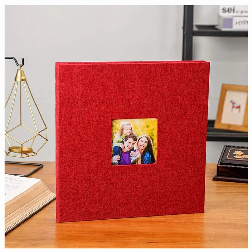 Autoadhesivo Cine Álbito Scrapbook Burlap Diy Álbum Moderno Estilo Cubierta de Lino Capacidad Manual Manual Creativo Álbum Niños Amantes de la Familia Álbum de Boda Memoria Presente Memorias Lib