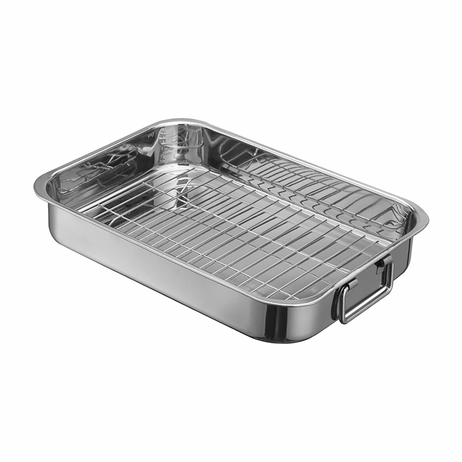Bandeja para Utensilios de Cocina de Acero Inoxidable | Para Pollo Asado Para Cenas De Acción De Gracias Reuniones Familiares Principiantes Pollo Jamón