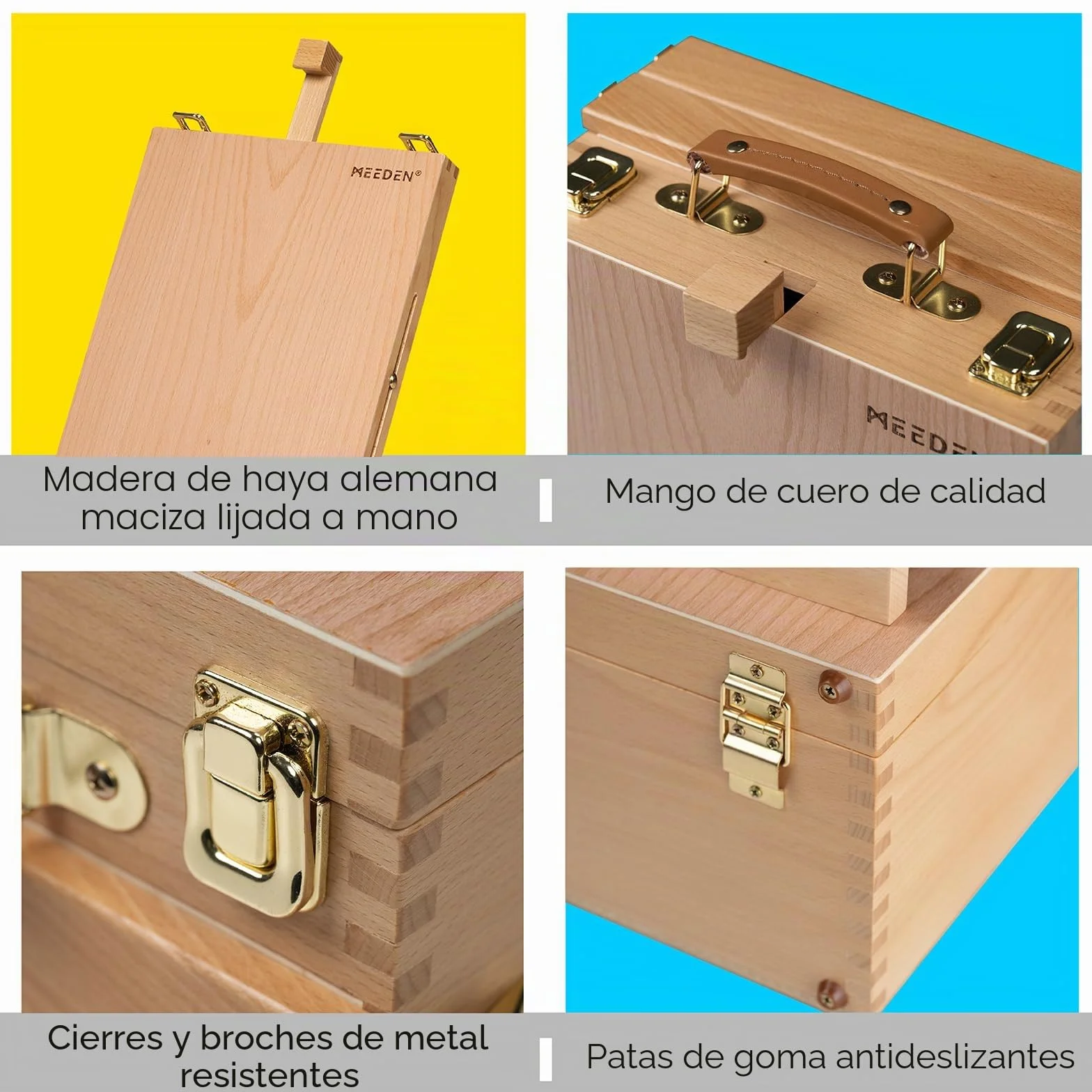 Artist - Caballete de madera de haya, multifunción, ajustable, con 2 cajones y 1 paleta de pintura para artistas PleinAir, estudiantes de arte y principiantes
