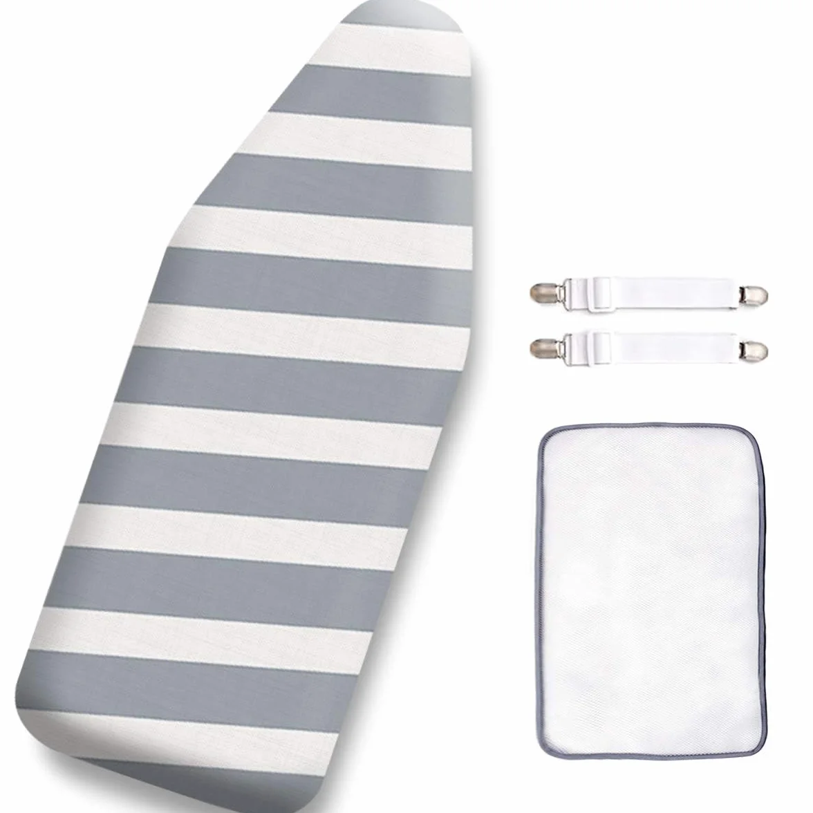 SheeChung Funda y Almohadilla para Tabla de Planchar pequeña de 12.5 x 32 Pulgadas, Funda de algodón y Acolchado extragrueso, resiste Quemaduras y Manchas, cordón elástico, se Adapta a una pequeña