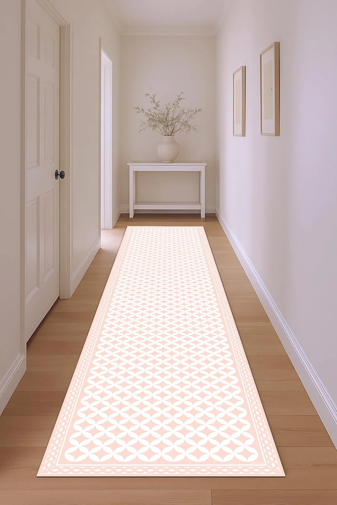DobleUve Estudio Alfombra Vinílica Hidráulica 21 | Color Rosa | 65x110 cm | Alfombra Cocina Lavable Antideslizante | Alfombra Vinilica | Suelo Vinílico | Alfombra Vinilo Salón