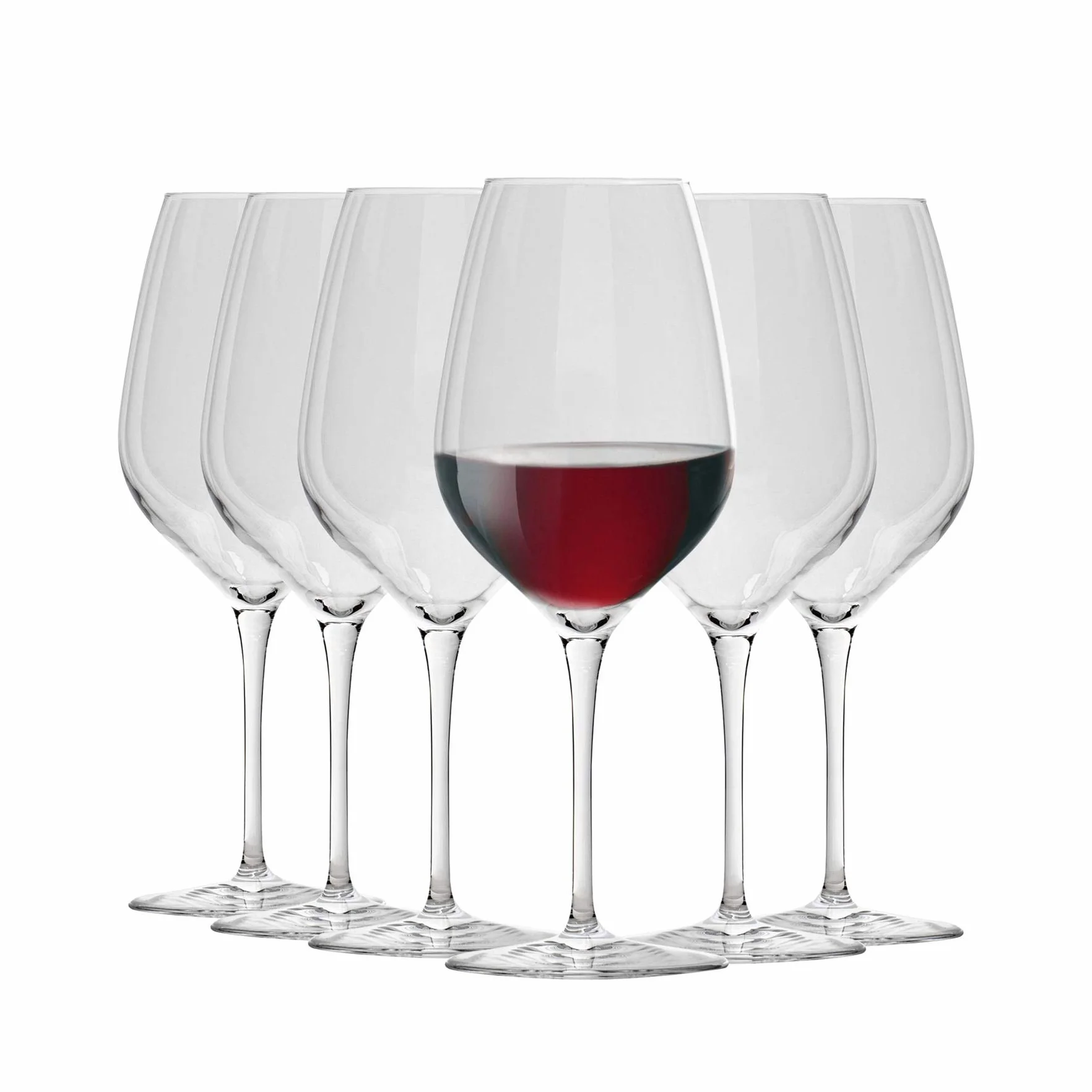 Bormioli Rocco InAlto Tre Sensi - Copa de vino (tamaño grande, 6 unidades, 18,5 onzas), transparente