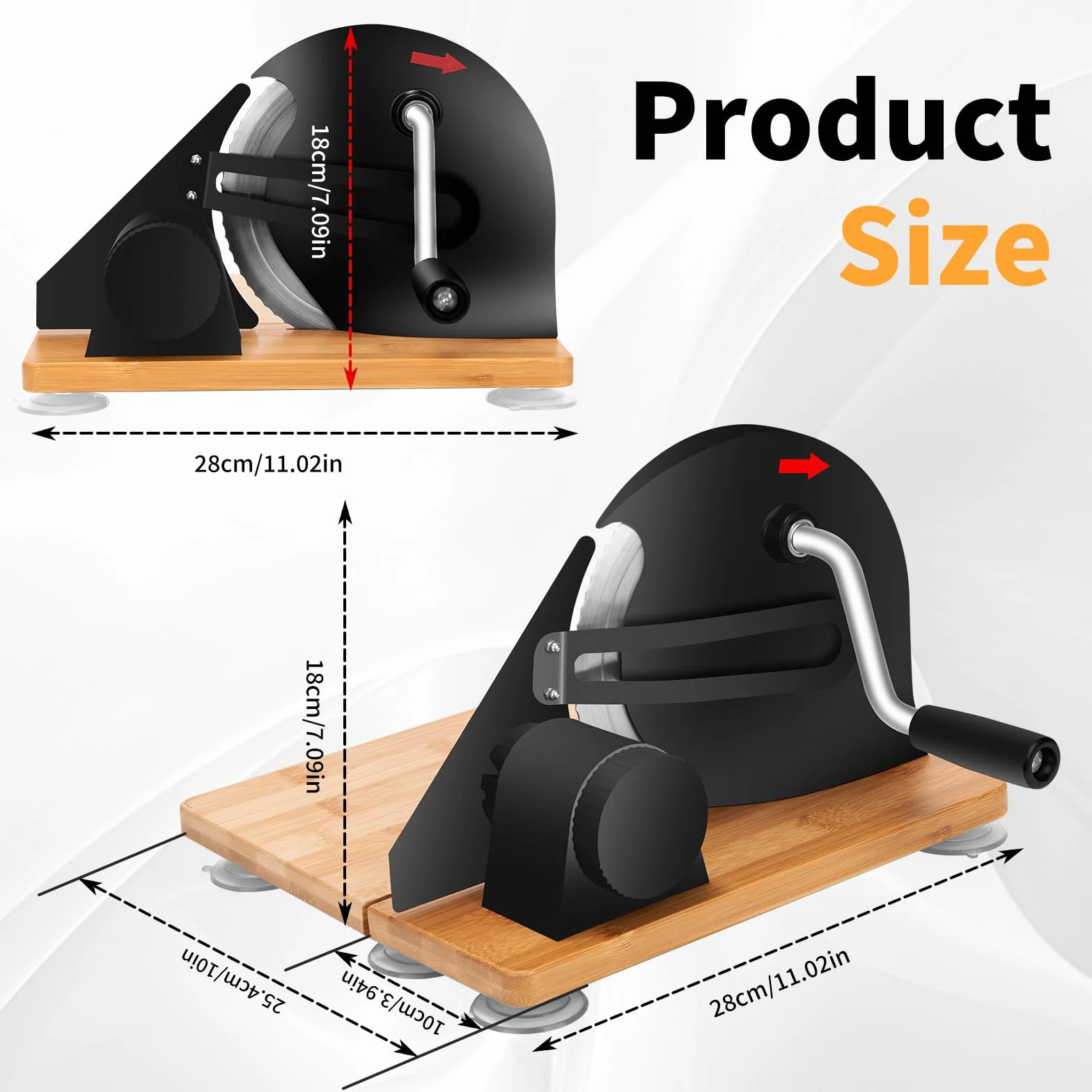 Rebanadora de pan manual, rebanadora multiusos de acero inoxidable 304 con báscula y ventosas, espesor ajustable para rebanadas uniformes, cuchilla afilada, espesor de corte 0-20 mm para pan