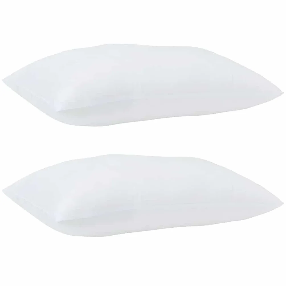 2 almohadas blancas, 71 x 51 x 20 cm, poliéster con relleno suave, transpirable, lavable, ergonómico para espalda, costado y abdomen, ideal para dormir bien en el dormitorio