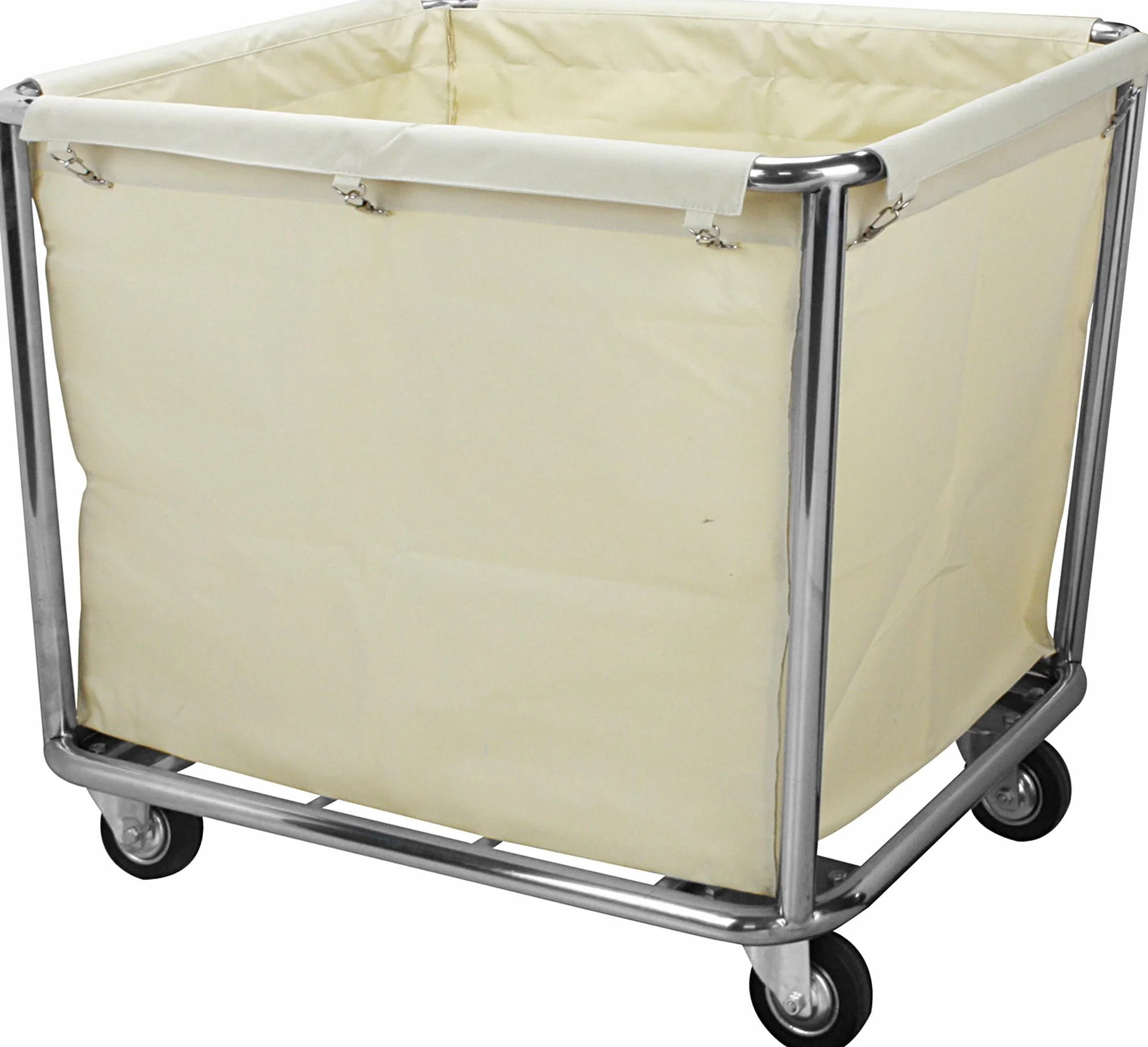 SARO AF 264 Carrito para la colada, 900 x 650 x 850 mm, marco de acero inoxidable, bolsa de algodón extraíble, para aprox. 25 kg de ropa