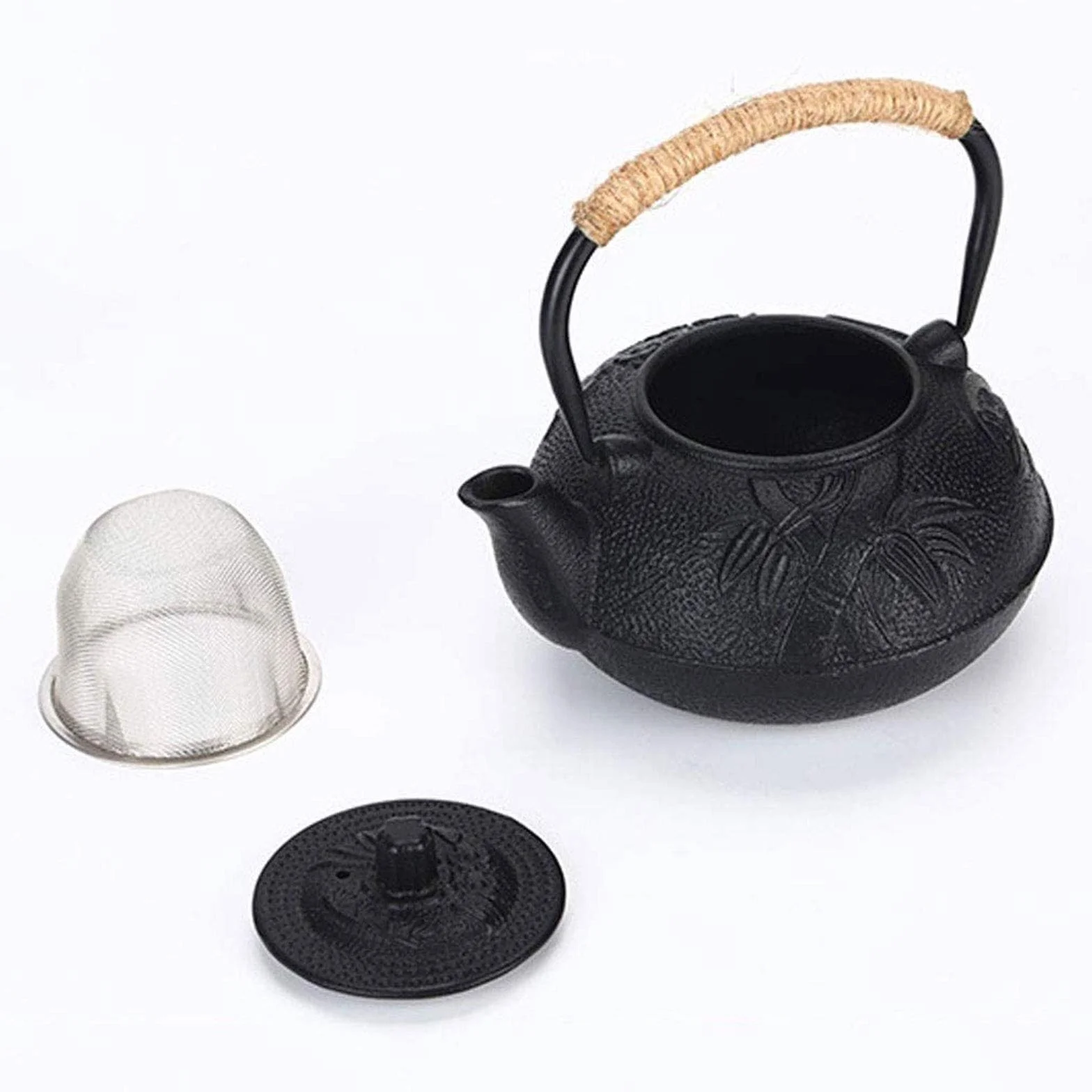 Tetera De Hierro Fundido Japonés De 600 Ml Con Infusor - Hervidor De Té De Hierro Fundido Mantiene La Temperatura - Vintage Lilac Blossom Tea Kettle - Artículo Del Coleccionista Para El Té Aficionados