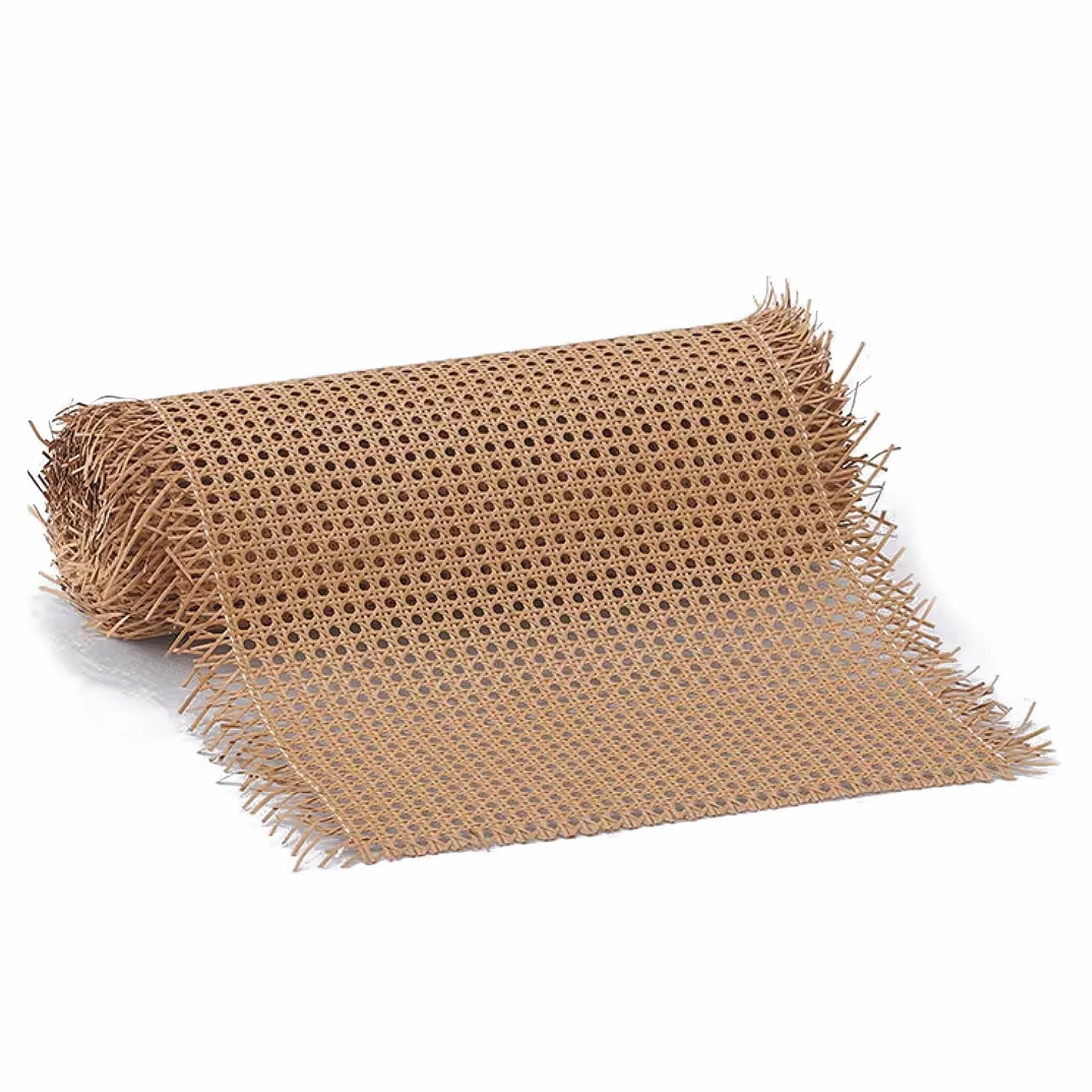 80cm de Ancho, Rejilla Rollo Mimbre para Muebles, Plástico Sintetico Rollo de Ratan por Metros, Correas de Tela Ratán, Cinta de Caña Tejida para Silla Cesta Bricolaje Marrón(100x400cm)