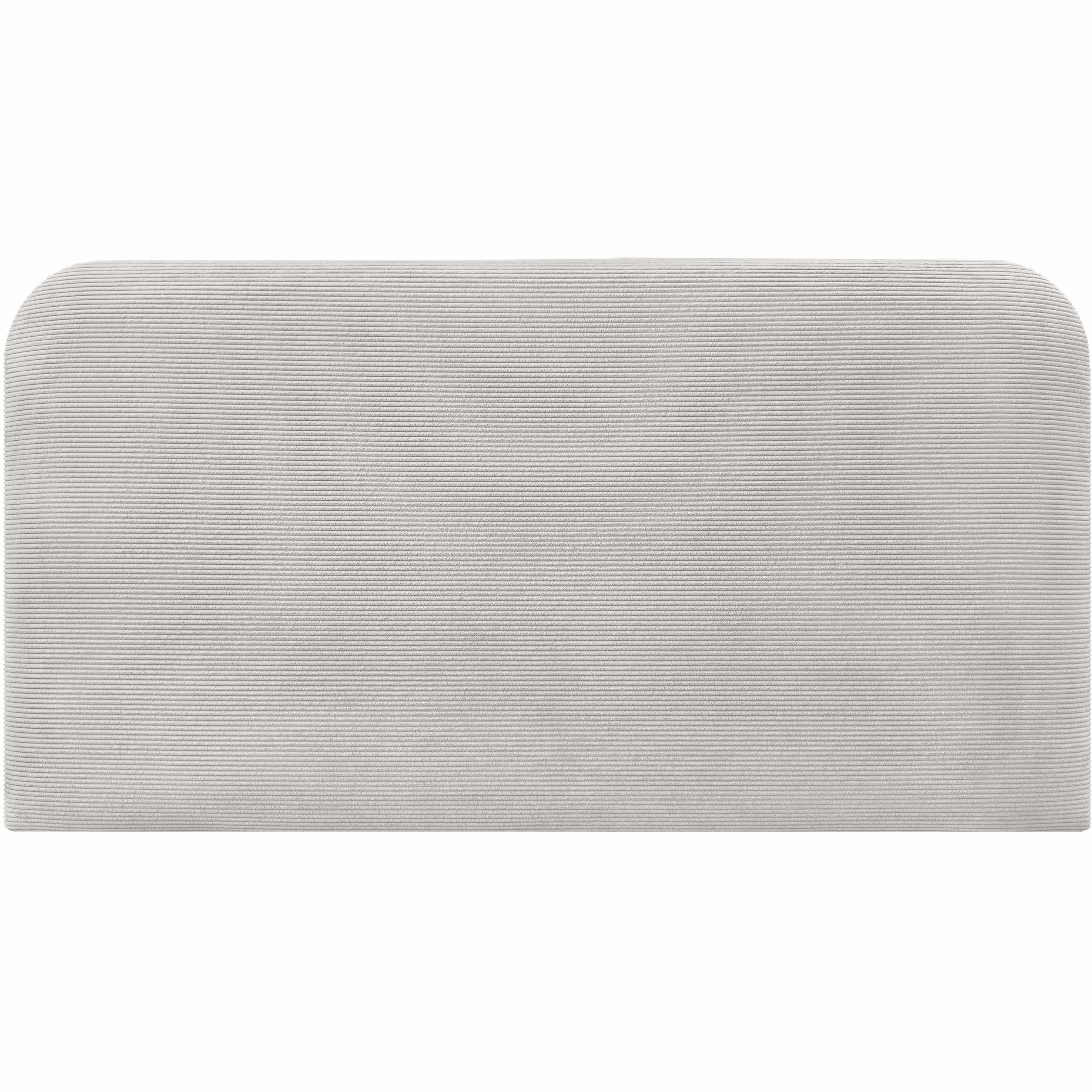 DHOME Cabecero Tapizado Liso Curvo Pana Premium 70cm Altura para Pared Acústicos Cabeceros Absorbentes Cabezal Cama Dormitorio (Blanco Hueso, 145cm)