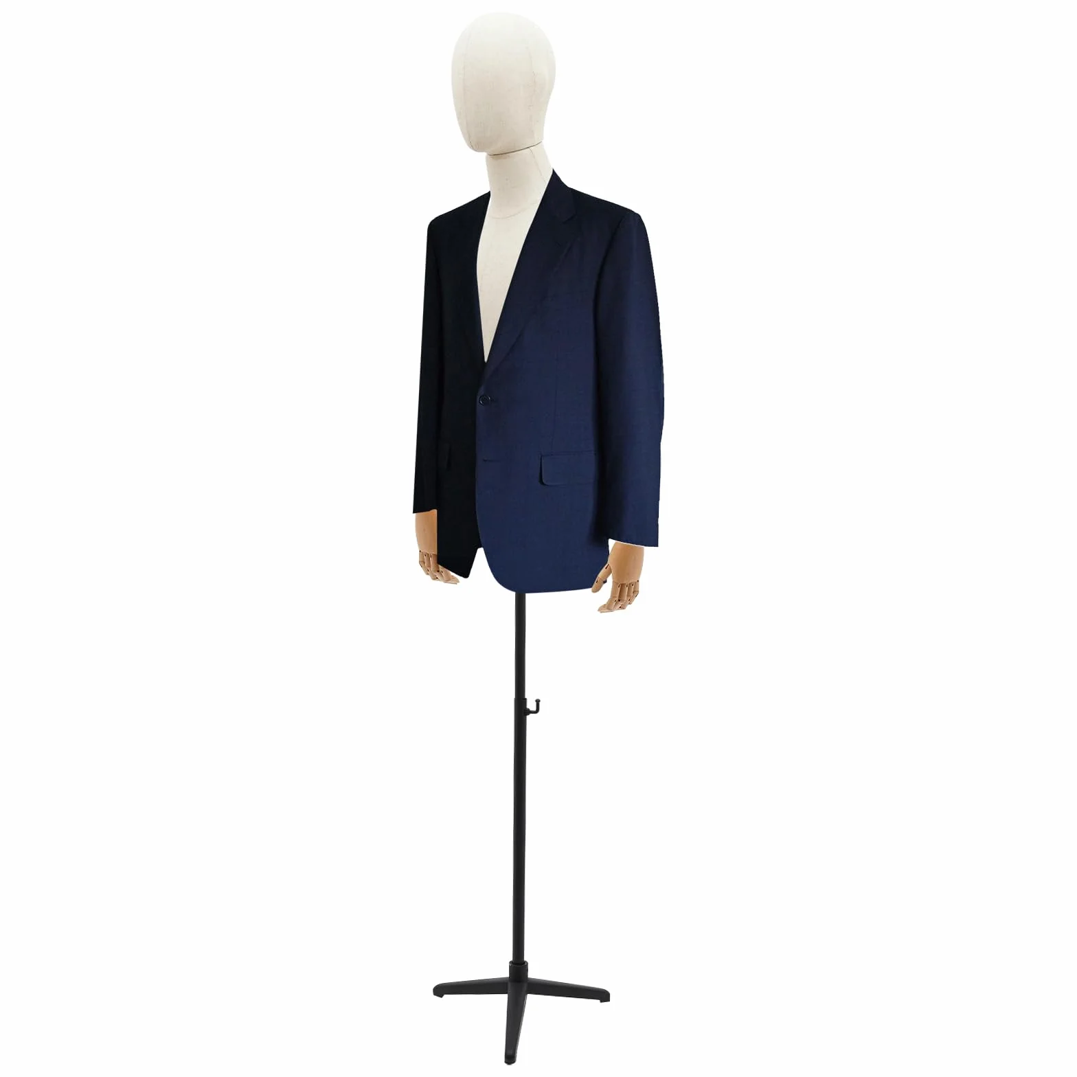 Expositor masculino, 135-193 cm de altura, soporte de metal, forma de torso para hombre, figura de busto, maniquí, forma ajustable para tiendas de ropa (negro, 135-193 cm)
